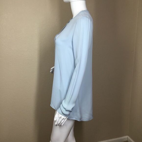 Theory Slit-Front Silk Classic Georgette Tunic C8 - Picture 5 of 8